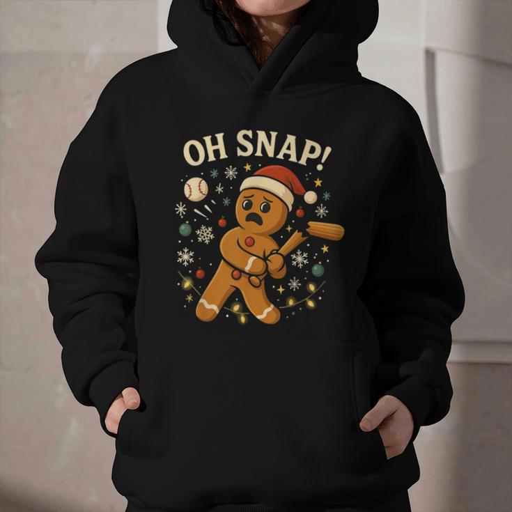 Oh Snap Gingerbreadman Christmas Baseball Graphic Youth Hoodie Oh Snap Gingerbreadman Christmas Baseball Graphic Youth Hoodie