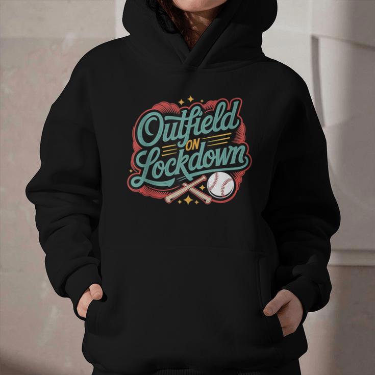 Outfield On Lockdown Baseball Defense Sports Graphic Youth Hoodie Outfield On Lockdown Baseball Defense Sports Graphic Youth Hoodie