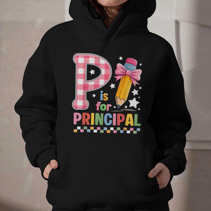 P Is For Principal Back To School Pencil Bow Principal Women Graphic Youth Hoodie P Is For Principal Back To School Pencil Bow Principal Women Graphic Youth Hoodie