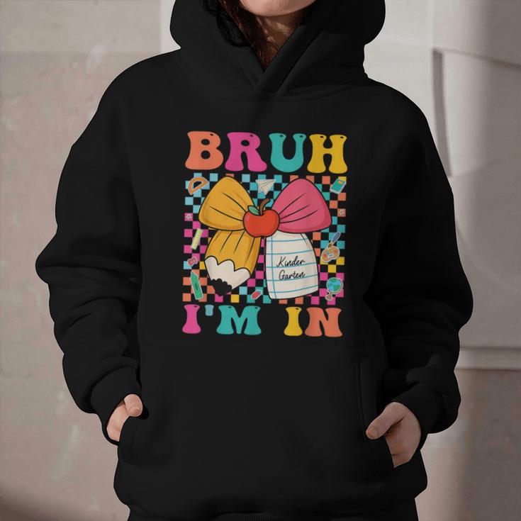 Pencil Bow Bruh I'm In Back To School Kindergarten Graphic Youth Hoodie