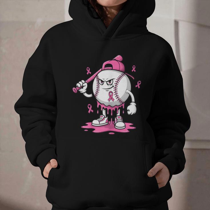 Pink Ribbon Baseball Breast Cancer Awareness Graphic Youth Hoodie Pink Ribbon Baseball Breast Cancer Awareness Graphic Youth Hoodie