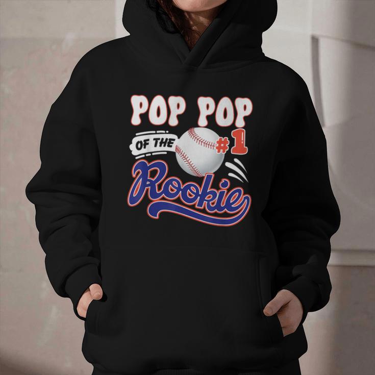 Pop Pop Rookie Of Year 1st Birthday Baseball Theme Matching Graphic Youth Hoodie