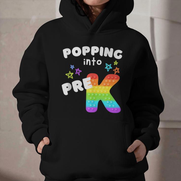 Popping Into Pre K Kid's Back To School Pop It Fidget Toy Graphic Youth Hoodie