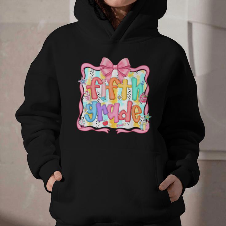Preppy Back To School Fifth Grade Coquette Bow Women Girl Graphic Youth Hoodie Preppy Back To School Fifth Grade Coquette Bow Women Girl Graphic Youth Hoodie