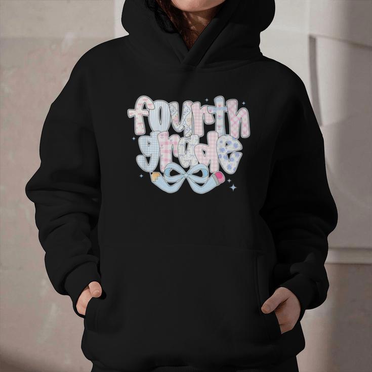 Preppy Fourth Grade Back To School Coquette 4th Grade Graphic Youth Hoodie