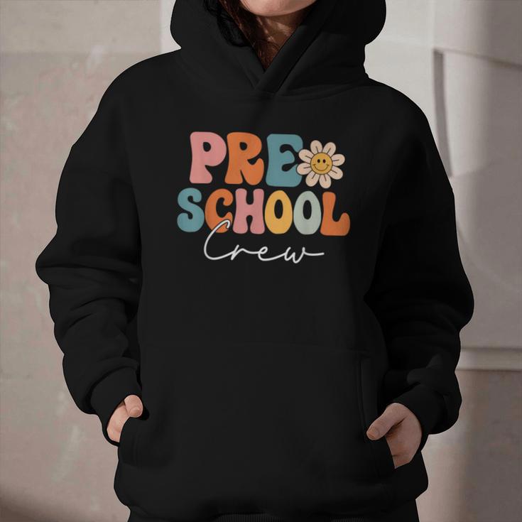 Preschool Crew Team Retro Groovy Vintage Back To School Graphic Youth Hoodie Preschool Crew Team Retro Groovy Vintage Back To School Graphic Youth Hoodie