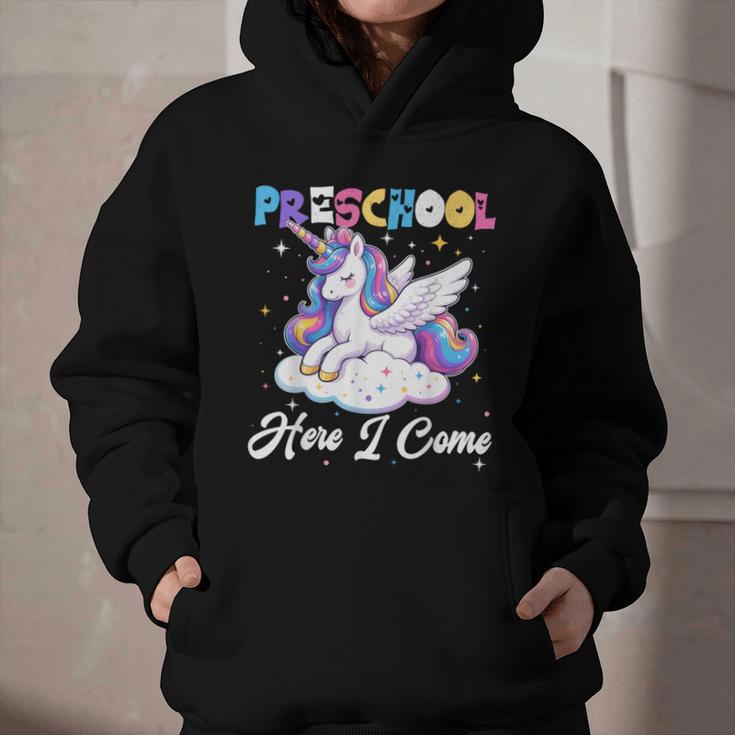 Preschool Here I Come Unicorn Back To School Girl Student Graphic Youth Hoodie Preschool Here I Come Unicorn Back To School Girl Student Graphic Youth Hoodie