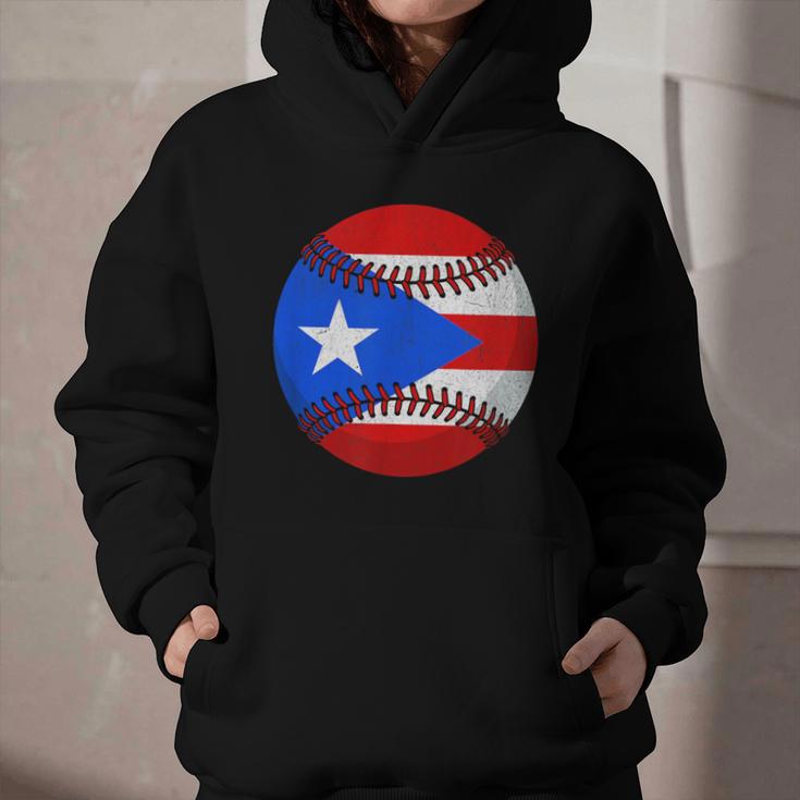 Puerto Rico Baseball Flag Boricua Beisbol Fan Gear Graphic Youth Hoodie