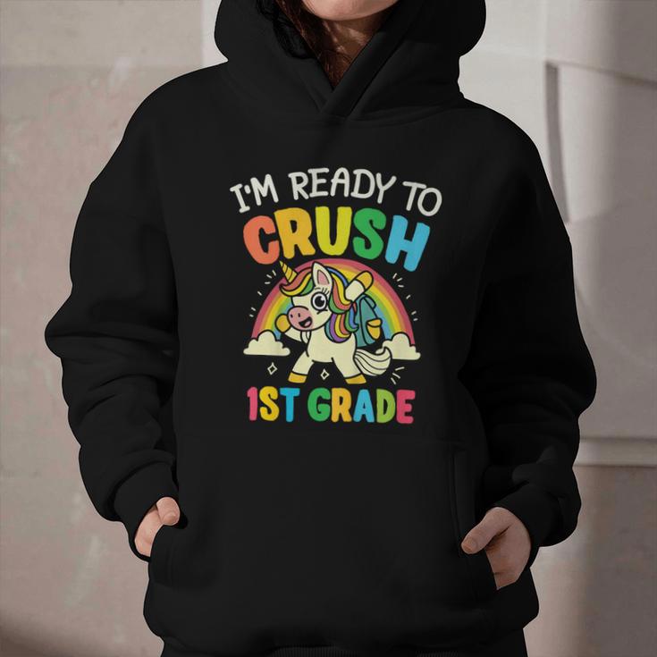 Ready For 1st Grade Unicorn First Day Back To School Student Graphic Youth Hoodie Ready For 1st Grade Unicorn First Day Back To School Student Graphic Youth Hoodie
