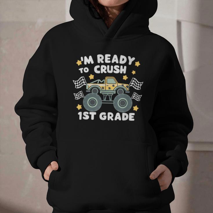 Im Ready To Crush 1st Grade Boy Monster Truck Back To School Graphic Youth Hoodie Im Ready To Crush 1st Grade Boy Monster Truck Back To School Graphic Youth Hoodie