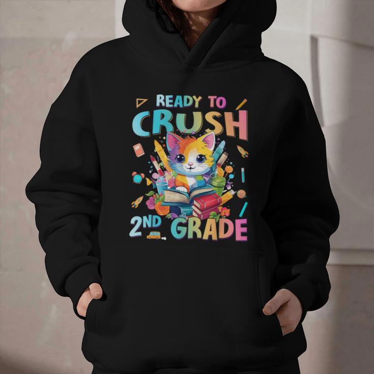 Ready To Crush 2nd Grade Back To School 2nd Grade Cat Kitten Graphic Youth Hoodie Ready To Crush 2nd Grade Back To School 2nd Grade Cat Kitten Graphic Youth Hoodie