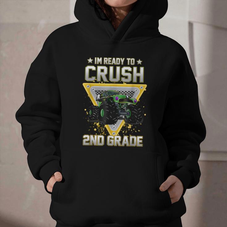 Ready To Crush 2nd Grade Monster Truck Boy Back To School Graphic Youth Hoodie