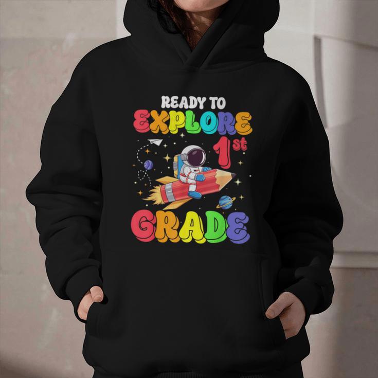 Ready To Explore 1st Grade Astronaut Back To School Graphic Youth Hoodie