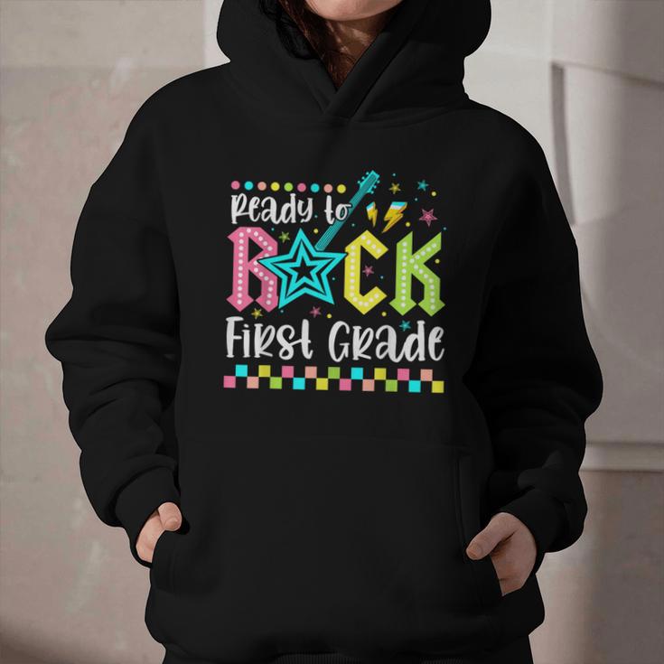 Ready To Rock First Grade Back To School 1st Grade Boys Kids Graphic Youth Hoodie Ready To Rock First Grade Back To School 1st Grade Boys Kids Graphic Youth Hoodie