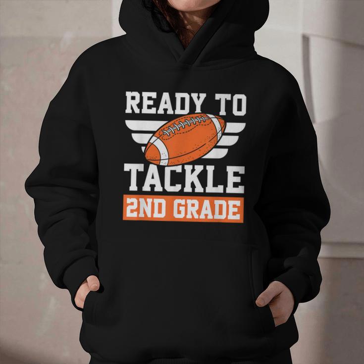 Ready To Tackle 2nd Grade Back To School Kids Football Graphic Youth Hoodie