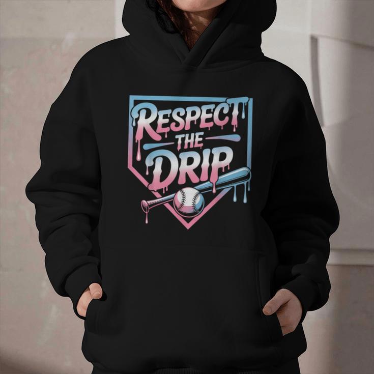 Respect The Drip Baseball Player Graphic Youth Hoodie Respect The Drip Baseball Player Graphic Youth Hoodie