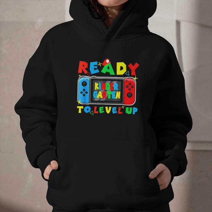 Retro Back To School Kindergarten Ready To Level Up Gamer Graphic Youth Hoodie
