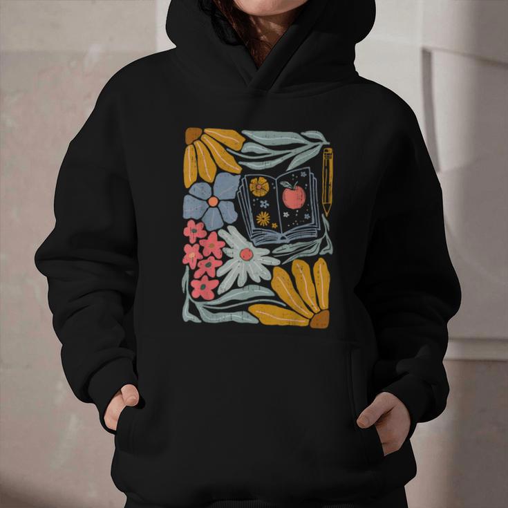 Retro Boho Flower Floral Back To School First Day Of School Graphic Youth Hoodie Retro Boho Flower Floral Back To School First Day Of School Graphic Youth Hoodie