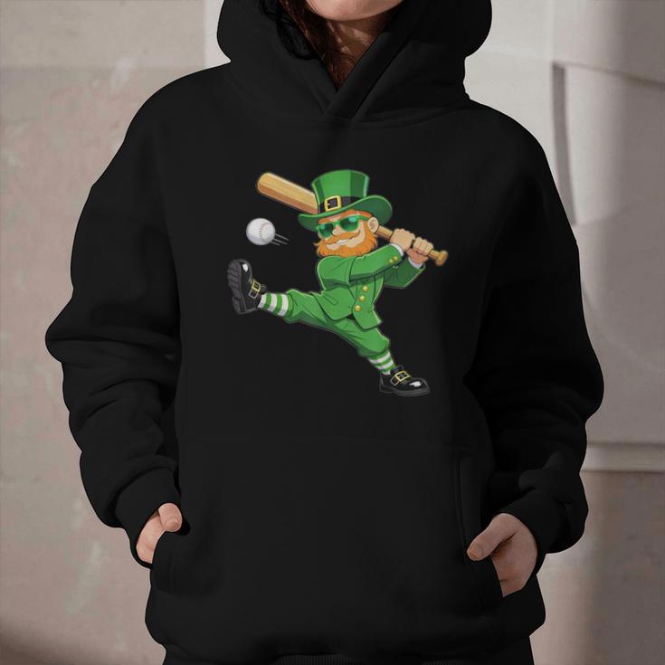 Retro Leprechaun Baseball St Patricks Day Sport Men Boy Kids Graphic Youth Hoodie