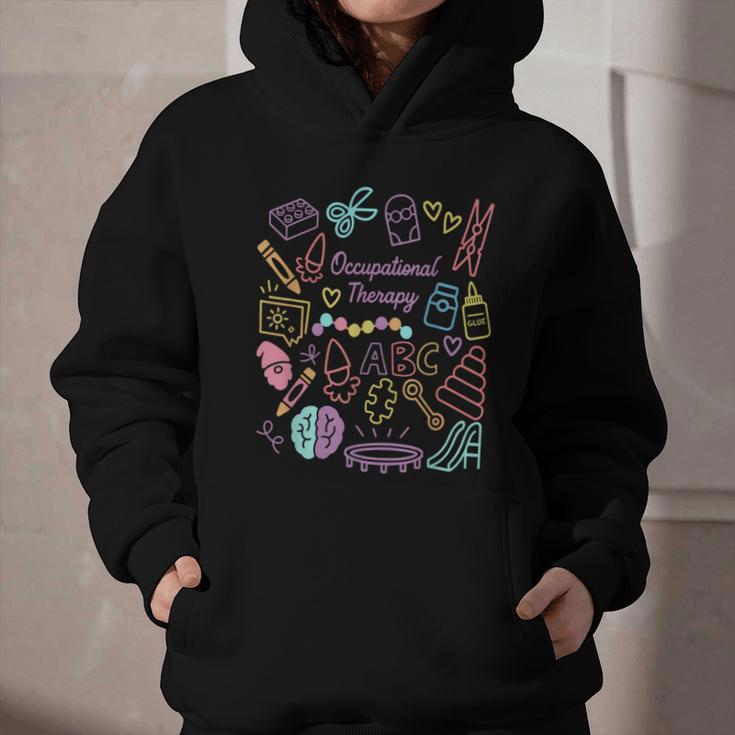 Retro Occupational Therapy Doodle Back To School Costume Graphic Youth Hoodie