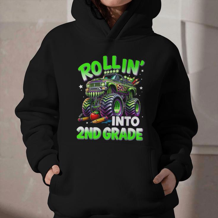 Rollin' Into 2nd Grade Monster Truck Back To School Boys Graphic Youth Hoodie Rollin' Into 2nd Grade Monster Truck Back To School Boys Graphic Youth Hoodie