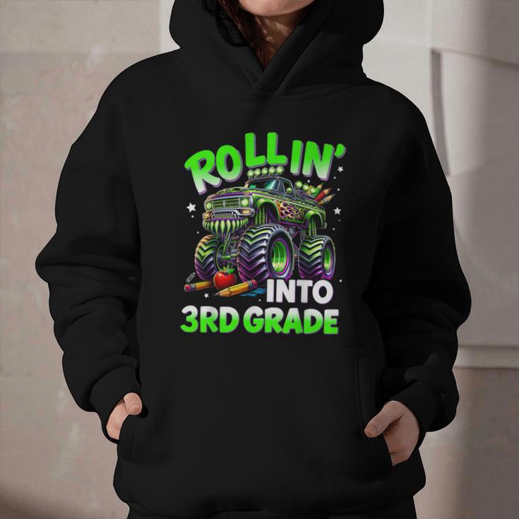 Rollin' Into 3rd Grade Monster Truck Back To School Boys Graphic Youth Hoodie