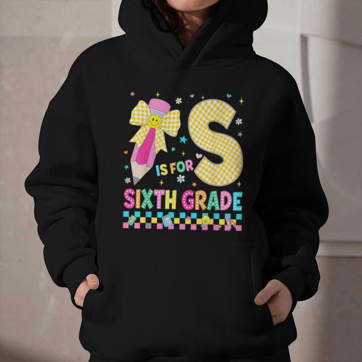 S Is For Sixth Grade Back To School Pencil Bow 6th Grade Kid Graphic Youth Hoodie S Is For Sixth Grade Back To School Pencil Bow 6th Grade Kid Graphic Youth Hoodie