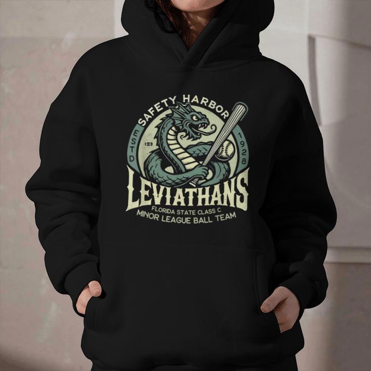 Safety Harbor Leviathans Retro Baseball Monster Graphic Youth Hoodie Safety Harbor Leviathans Retro Baseball Monster Graphic Youth Hoodie