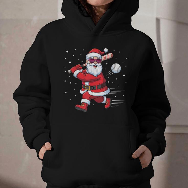 Santa Baseball Christmas Pajamas Xmas Men Kids Boys Graphic Youth Hoodie