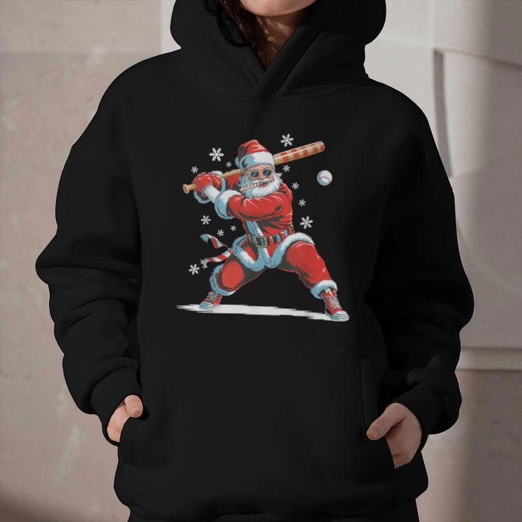 Santa Playing Baseball Christmas Candy Cane Fun Xmas Holiday Graphic Youth Hoodie Santa Playing Baseball Christmas Candy Cane Fun Xmas Holiday Graphic Youth Hoodie