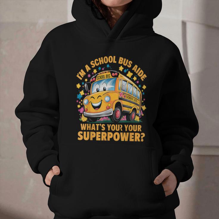 I Am A School Bus Aide Back To School Graphic Youth Hoodie