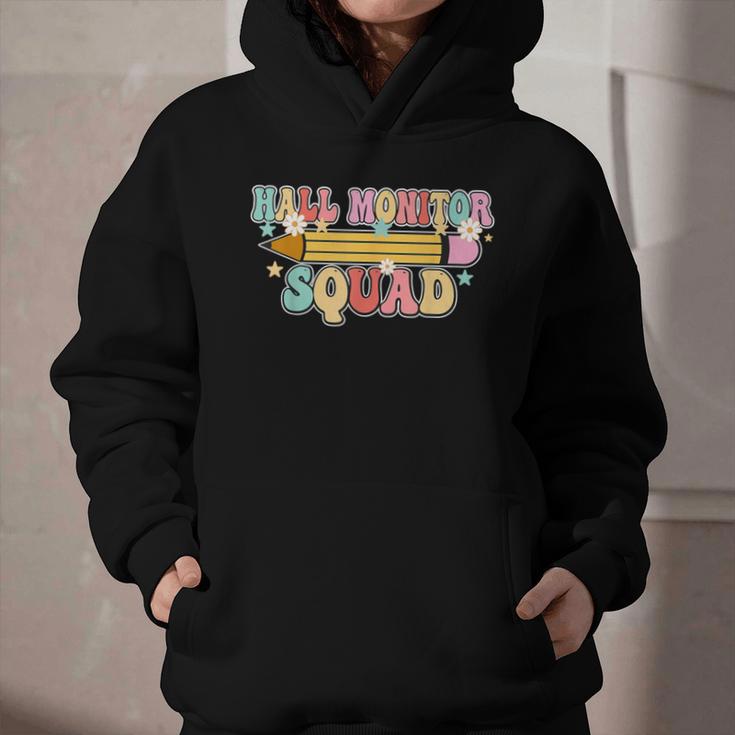 School Hall Monitor Squad Cool Retro Back To School Team Graphic Youth Hoodie