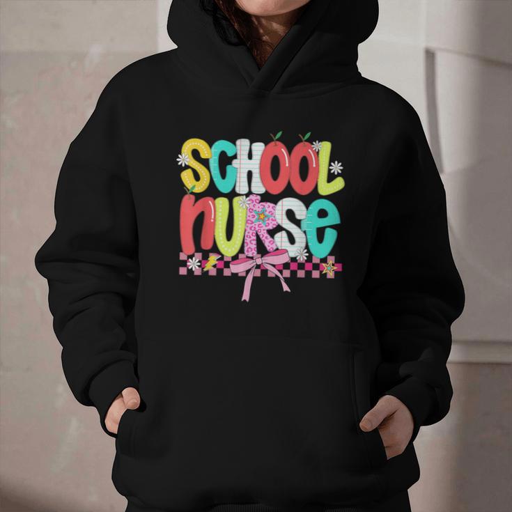 School Nurse Appreciation Day Coquette Bow Back To School Graphic Youth Hoodie School Nurse Appreciation Day Coquette Bow Back To School Graphic Youth Hoodie