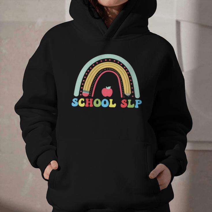 School SLP Rainbow Pencil Back To School Appreciation Graphic Youth Hoodie School SLP Rainbow Pencil Back To School Appreciation Graphic Youth Hoodie