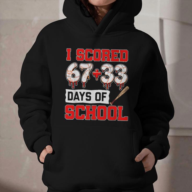 I Scored 6733 100th Days Of School Baseball Six Seven Meme Graphic Youth Hoodie I Scored 6733 100th Days Of School Baseball Six Seven Meme Graphic Youth Hoodie