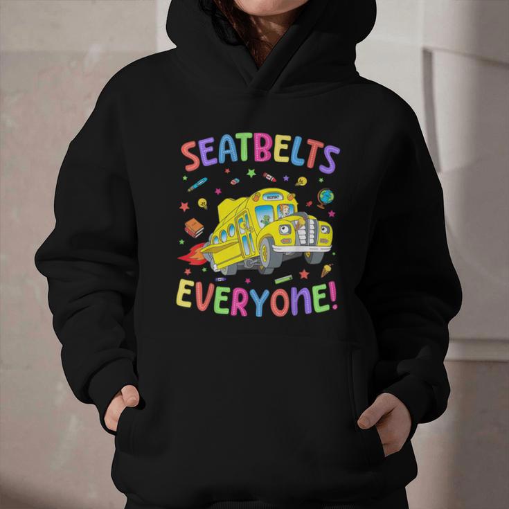 Seatbelt School Bus Driver Everyone Back To School Graphic Youth Hoodie