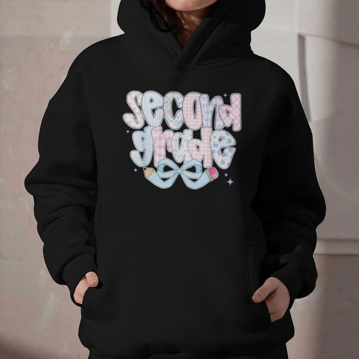 Second Grade Coquette Bow First Day Of School Back To School Graphic Youth Hoodie