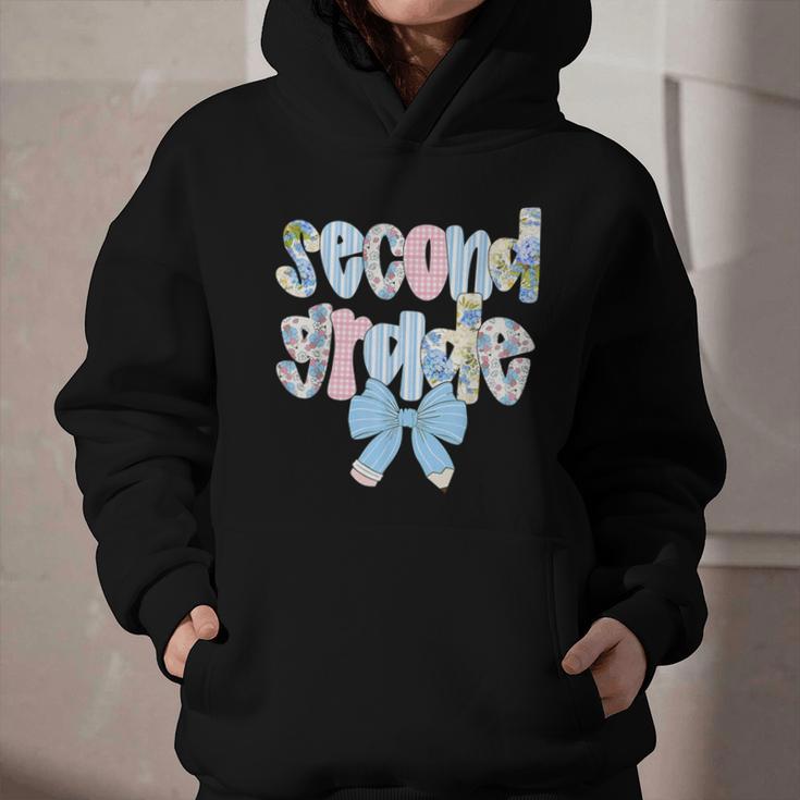Second Grade Coquette Bow Pencil First Day Back To School Graphic Youth Hoodie Second Grade Coquette Bow Pencil First Day Back To School Graphic Youth Hoodie