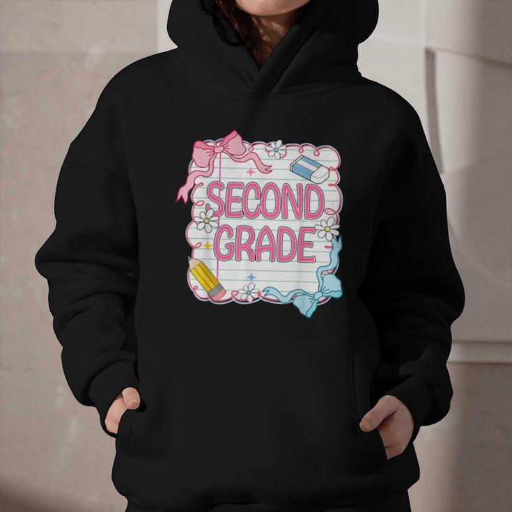 Second Grade Girls Kids Back To School Girls Coquette Bows Graphic Youth Hoodie Second Grade Girls Kids Back To School Girls Coquette Bows Graphic Youth Hoodie