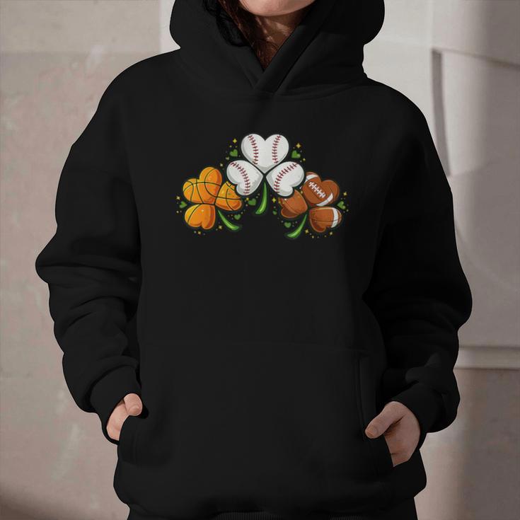Shamrock Baseball Basketball Football St Patricks Day Graphic Youth Hoodie Shamrock Baseball Basketball Football St Patricks Day Graphic Youth Hoodie