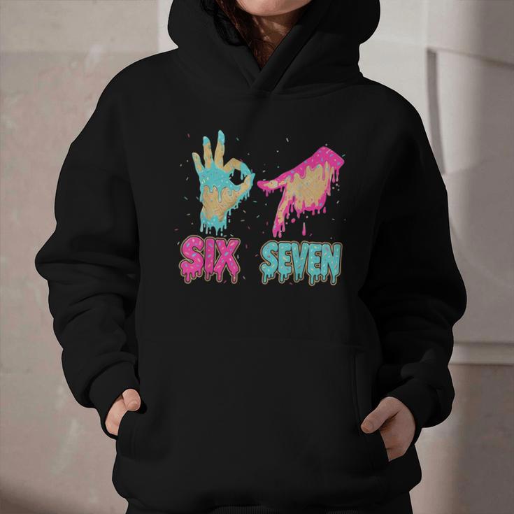 Six Seven 67 Meme Ice Cream Drip Baseball For Boy Kids Graphic Youth Hoodie