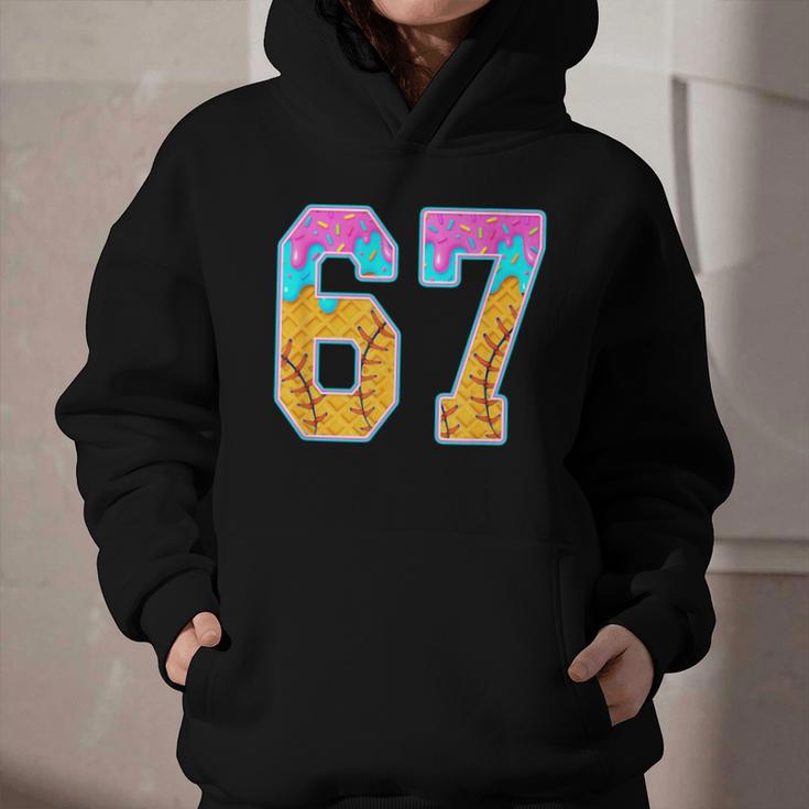 Six Seven Baseball Drip Graphic Youth Hoodie