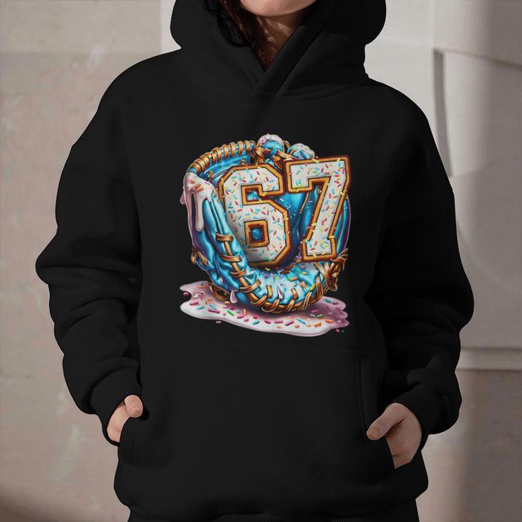 Six Seven Baseball Lifestyle 67 Meme Gen Alpha Slang Graphic Youth Hoodie
