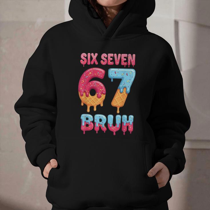 Six Seven Bruh 67 Ice Cream Drip Baseball For Men Women Kids Graphic Youth Hoodie Six Seven Bruh 67 Ice Cream Drip Baseball For Men Women Kids Graphic Youth Hoodie