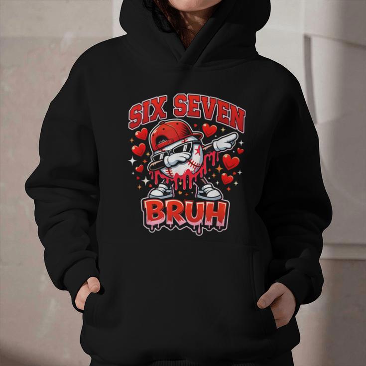 Six Seven Bruh Baseball Cool Valentine’s Day Teens Boys Graphic Youth Hoodie