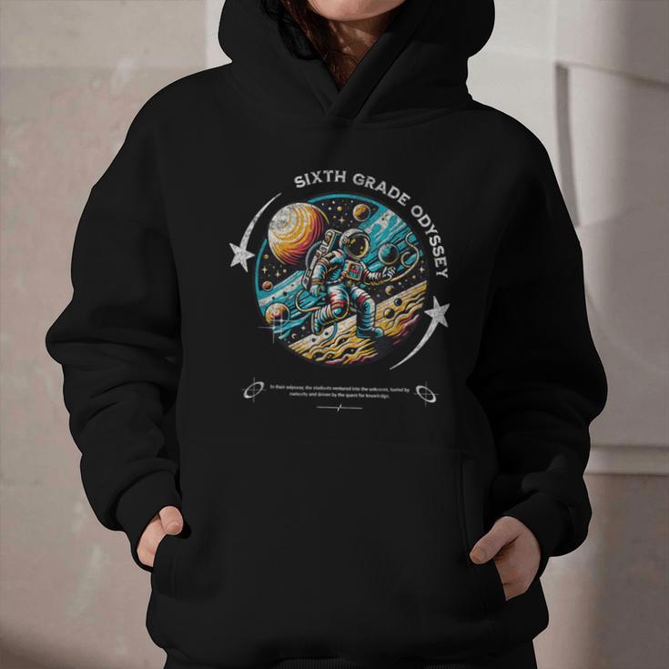 Sixth Grade Back To School Space Rocket Astronaut Graphic Youth Hoodie