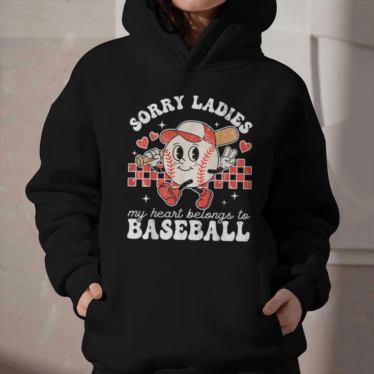 Sorry Ladies My Heart Belongs To Baseball Boy Kids Graphic Youth Hoodie