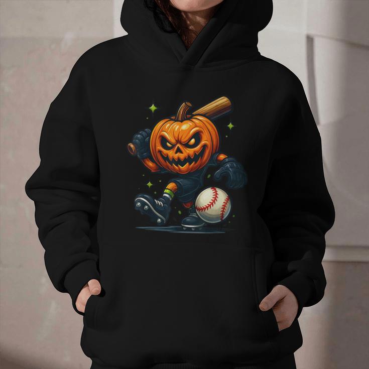 Spooky Halloween Scary Pumpkin Baseball Player Witchy Vibes Graphic Youth Hoodie Spooky Halloween Scary Pumpkin Baseball Player Witchy Vibes Graphic Youth Hoodie