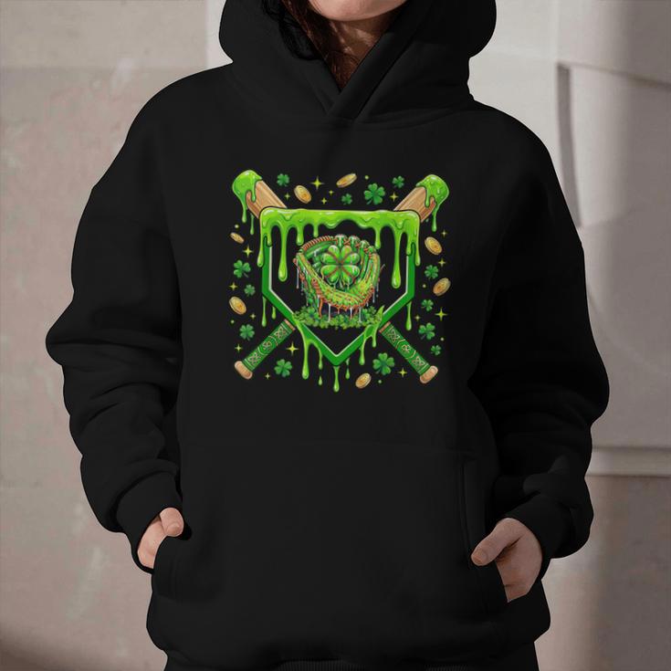 St Patricks Day Baseball Ice Cream Shamrock Baseball Player Graphic Youth Hoodie St Patricks Day Baseball Ice Cream Shamrock Baseball Player Graphic Youth Hoodie