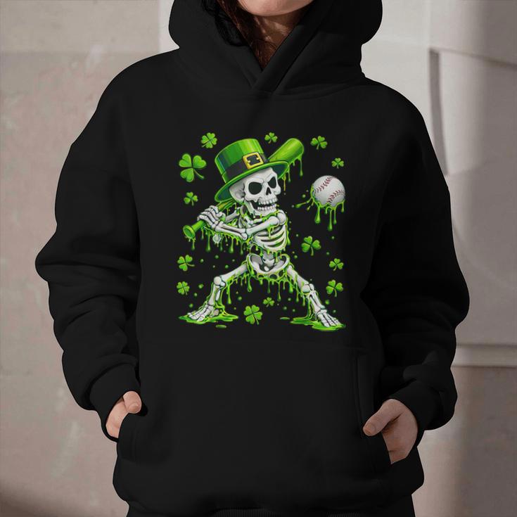 St Patricks Day Baseball Skeleton Irish Leprechaun Hat Boys Graphic Youth Hoodie